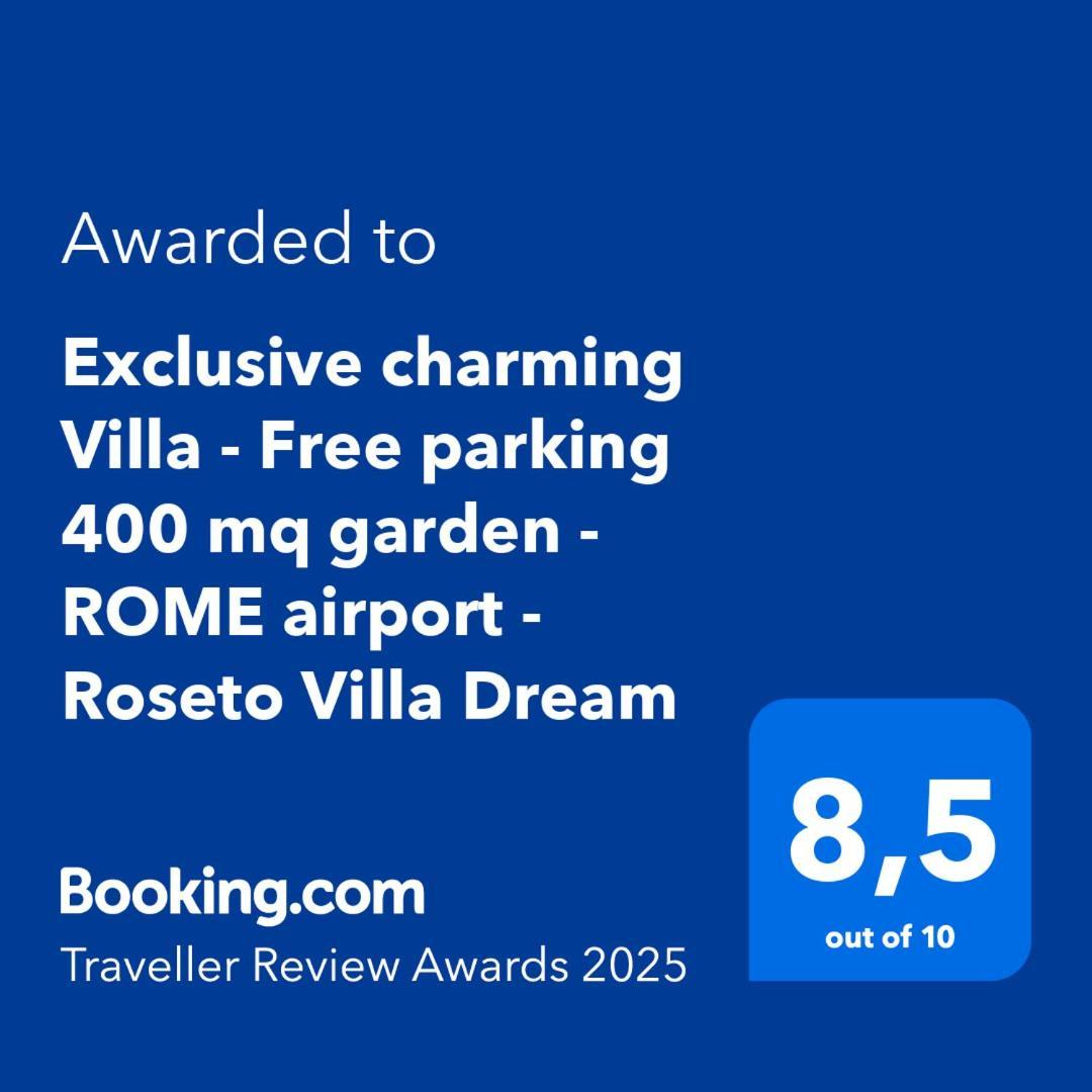 Exclusive Charming Villa - Free Parking 400 Mq Garden - Rome Airport - Roseto Villa Dream 프레제네 외부 사진